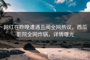 网红在昨晚遭遇丑闻全网热议，西瓜影院全网炸锅，详情曝光
